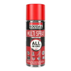 Soudal Multi Spray 400 ml – Lubrifiant Dégrippant Multifonction 8 en 1