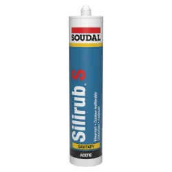 Soudal Silirub S Blanc – Silicone Sanitaire Anti-Moisissures – 300 ml